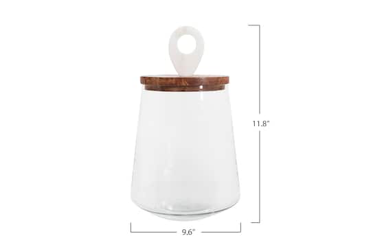 Hello Honey® 11.75" Round Clear Glass Jar with Lid